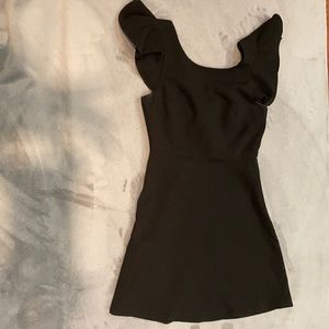 BCBG Generation Ruffle Sleeve Black Cocktail Dress